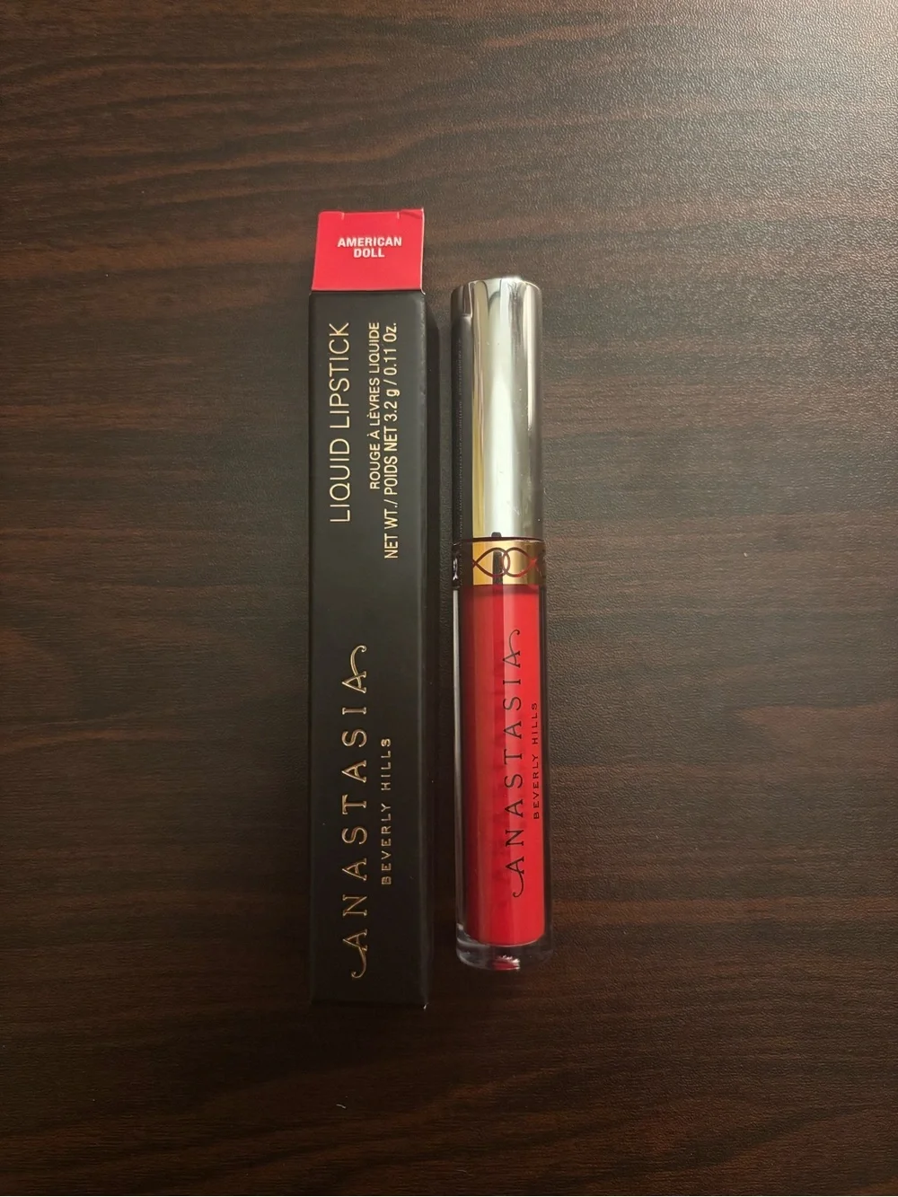 NWT Anastasia Beverly Hills Liquid Lipstick - American Doll (Red) - size 3.2g